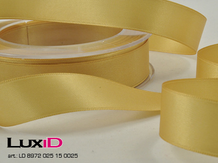 Double face satin 15 gold 25mm x 25m